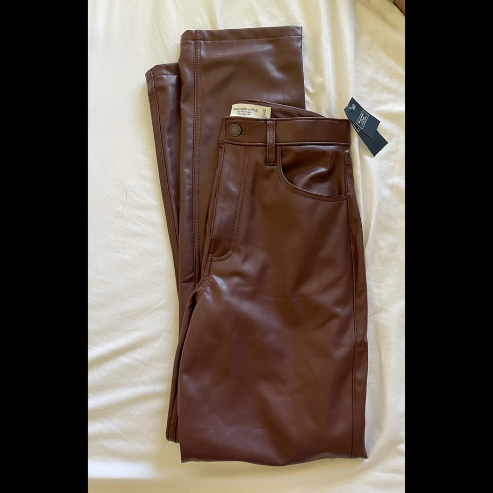 Vegan leather jeans